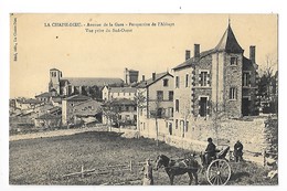 LA CHAISE-DIEU  (cpa 43)  Avenue De La Gare, Perspective De L'Abbaye -   - L 1 - La Chaise Dieu