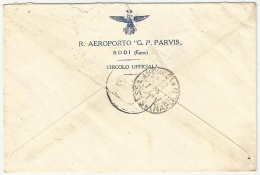 Greece 1939 Italian Occupation Of Rhodes - Rodi (Egeo) Airport Cover G. P. Parvis - Dodécanèse