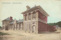 Conty  (80.Somme) L'Ecole Des Garçons - Conty