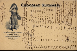 Entier CP Annonce Repiqué Timbré Sur Commande Chocolat Suchard 35 Médailles D'or Argent Exposition Universelle YT 136 - Entiers Postaux