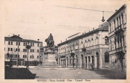 06407 "ROVIGO - PIAZZA GARIBALDI - POSTE - TELEGRAFI - BORSA" CART. ILL. ORIG. SPED. 1930 - Rovigo