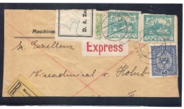 WIT604 TSCHECHOSLOWAKEI ÖSTERREICH 1919 60 HELLER Auf BRIEFSTÜCK Mit Tschechischen MARKEN Siehe ABBILDUNG - Unused Stamps