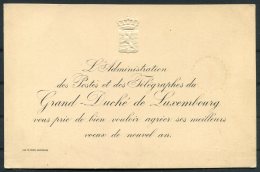 Luxembourg Post Office Official New Year Card - Cartas & Documentos