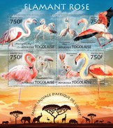 Togo 2013, Animals, Flamingoes, 4val In BF - Flamingo