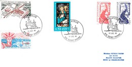 SAINT PIERRE Et MIQUELON - 2 Lettres, Timbres De 1986 (470 à 475) Et 1988 (486 490 491 495A 496) - Covers & Documents