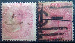 BRITISH INDIA 1868 8as Queen Victoria DIE II BOTH SHADES Used WATERMARK : ELEPHANT'S HEAD - 1858-79 Kolonie Van De Kroon