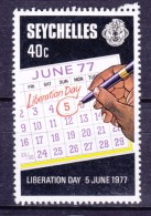 Seychelles 1978 Mi. 414   40c. Liberation Day Calender Kalenderblatt - Seychellen (1976-...)