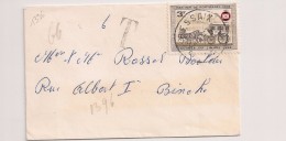 BRIEF LETTRE COB 1394 RESSAIX 1966, TAXE 6fr Seul Sur Lettre / Alleen Op Brief Strafport 6fr - Andere & Zonder Classificatie