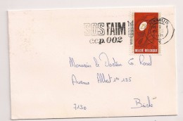 BRIEF LETTRE COB 1550 Seul / Alleen Flamme SOS FAIM C.c.p 002 NAMUR 1971 - Other & Unclassified