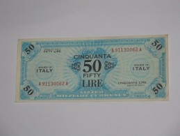 50 Cinquanta - Fifty Lire  -Italie- Italy 1943 .- Allied Military Currency - Série 1943  **** EN ACHAT IMMEDIAT **** - Allied Occupation WWII