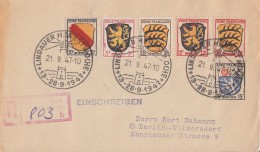 Fr. Zone R-Brief Mif Minr.2,3,6,7,8,10 SST Lindauer Herbstwoche 21.9.47 - Autres & Non Classés