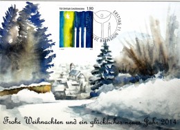 LIECHTENSTEIN CP 1er JOUR 2013 NEUES JAHR 2014   / R 121 - Cartas & Documentos