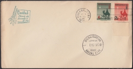 1956-FDC-92 CUBA REPUBLICA. 1956. FDC. NAVIDAD. CHRISTMAS. GREEN CANCEL. - FDC