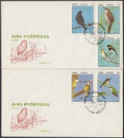 1977-FDC-36  CUBA. FDC. 1977. AVES ENDEMICAS. ENDEMIC BIRDS. PAJAROS. FAUNA. - FDC