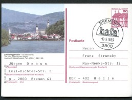 BUND P138 L6/92 Bild-Postkarte FULDA ORANGERIE Gebraucht Hamburg S-Bahn 1983 - Illustrated Postcards - Used
