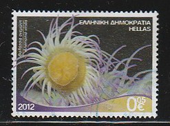 Greece 2012 Riches Of The Greek Seas - Sea Life - Snakelocks Anemone Used W0533 - Gebraucht