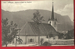 FIZ-02  Vallorbe  Eglise Et Dent De Vaulion. Cachet 1921. Phototypie 4006 - Vallorbe