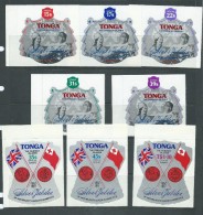 Tonga 1977 Silver Jubilee Airmail Airs & Official Airs Sets Of 5 & 3 MNH - Tonga (1970-...)