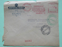 Romania 1952 Cover Bucarest To Holland - Machine Franking - Storia Postale