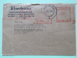 Romania 1963 Cover Bucarest To Holland - Machine Franking - Lettres & Documents