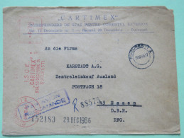 Romania 1966 Registered Cover Bucarest To Germany - Machine Franking - Covers & Documents