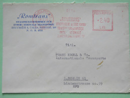 Romania 1970 Cover Bucarest To Germany - Machine Franking - Brieven En Documenten