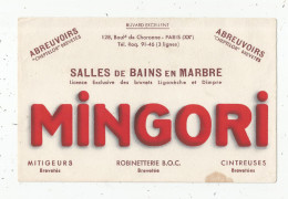 G-I-E , Buvard , SALLES DE BAINS EN MARBRE , MINGORI , Abreuvoirs CHEPTELOR , Paris , Frais Fr : 1.55€ - Other & Unclassified