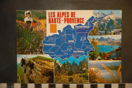 CP, 04, LES ALPES DE HAUTE PROVENCE, Carte Géographique + Multivues - Other & Unclassified