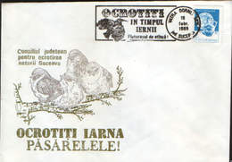 Romania - Occasional Envelope 1989 V.Dornei - Birds - Protected Birds In Winter - The Wallcreeper - Mechanical Postmarks (Advertisement)