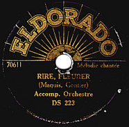 78 T. -  20 Cm - état Tb -  Chant Acc.Orchestre - RIRE, PLEURER - PARLE-MOI D'AUTRE CHOSE - 78 T - Disques Pour Gramophone