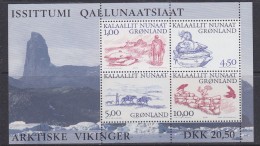 Greenland 2000 Arctic Viking 4v M/s ** Mnh (33713) - Blokken