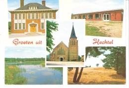 Groeten Uit Hechtel (Eksel-Leopoldsburg-Limburg)-Multivues-Gemeentehuis-Sint-Lambertuskerk-duinen... - Hechtel-Eksel