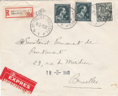 N° 768 + Col Ouvert / Lettre Recommandé  En Expres - 1936-1957 Col Ouvert