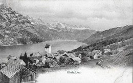 OBSTALDEN → Dorfpartie Bei Der Kirche,ca.1900 - Obstalden