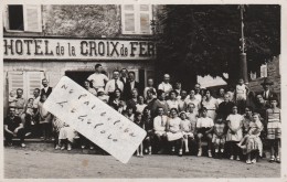 St- JUST D AVRAY - Hôtel De La Croix De Fer  - Carte Photo + Cpa   ( Rare ) - Other & Unclassified