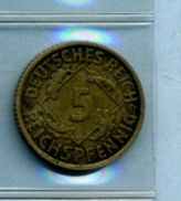 1935 A  5 REICHPFENNIG - 5 Rentenpfennig & 5 Reichspfennig