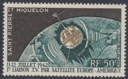 St. Pierre Et Miquelon 1962 The 1st Transatlantic TV Satellite Link, Satellite Telstar. Mi 397 MNH - Nuevos