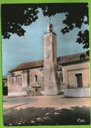 AIGUES-VIVES - Le Temple Et L'Horloge Photo Véritable Colorisée Circulé 1969 - Aigues-Vives