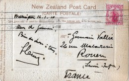 WELLINGTON - FRANKREICH → Postcard Maori Beauty With Stamp 1910 - Interi Postali