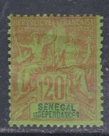 Sénégal  N° 14 X  Type Groupe : 20 C. Brique Sur Vert, Trace De Charnière Sinon TB - Unused Stamps