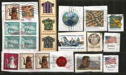 Lot Timbres Oblitérés Récents, Bon état, Cachets Ronds, Provenant Mon Courrier,inclus Roulettes Et Adhésifs - Gebruikt