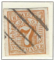 Hamburg - 1859 - Usato/used - Cifre - Mi N. 6 - Hambourg