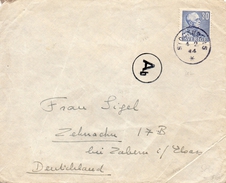 Suède Lettre Censurée Pour L'Alsace 1944 - 1930- ... Coil Stamps II