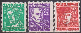 SBZ Mecklenburg-Vorpommern 1945 MiNr. 20 - 22 ** Postfr.ansehen Opfer Des Faschismus ( 3940 ) - Mint