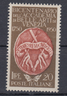 Italia - 1950 Accademia Belle Arti Venezia ** - 1946-60: Mint/hinged