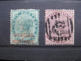 Timbres Inde : Glalior 1886 - 1895 - Gwalior