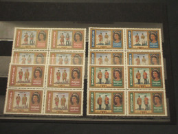 ST. LUCIA - 1978 INCORONAZIONE  4 VALORI., In Quartine(blocks Of Four) - NUOVI(++) - Ste Lucie (...-1978)