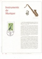 Carte Max Gold - Feuillet Or - 1684 Adolphe Sax - Saxophone - 1971-1980
