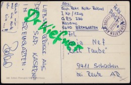 SCHWEIZ, Feldpost Militärpostst: 5620 Bremgarten AG Kaserne, 10.8.1974, AK: Karikatur Heimweh - Other & Unclassified