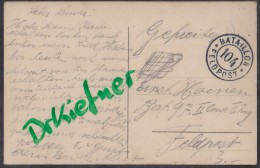 SCHWEIZ Feldpost Militärpostst: Bataillon 104, Um 1912, Foto-AK: Soldaten Mit Gewehr Und Bajonett - Other & Unclassified